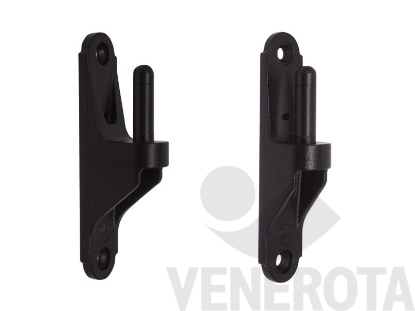 Immagine di Cardine su piastra L=23 mm per bandelle acciaio gomito fisso Maico