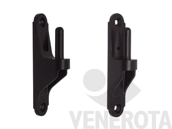 Immagine di Cardine su piastra L=23 mm per bandelle acciaio gomito fisso Maico