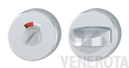 Immagine di Coppia bocchette tonde 42KS per porte WC con nottolino e indicatore libero/occupato - diametro 52 mm Hoppe
