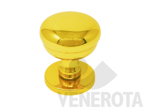 Immagine di Pomolo singolo fisso Milena con rosetta tonda - diametro 55 mm Ghidini