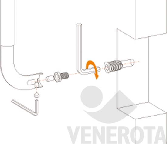 Immagine di Kit NPU di fissaggio non passante singolo per maniglioni Colombo Design