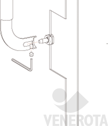 Immagine di Kit NP2 di fissaggio non passante singolo per porte PVC/Alluminio Colombo Design