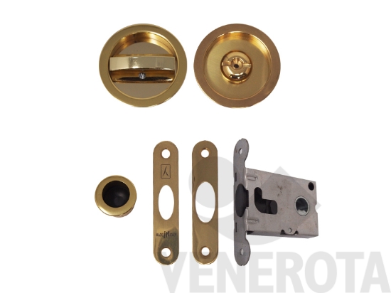 Immagine di Kit tondo a gancio per porta scorrevole G70 con nottolino New Bonaiti