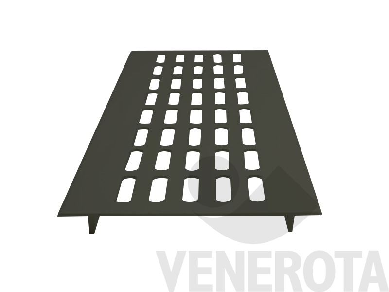 AZERODESIGN Griglia Di Ventilazione Per Forno E Frigorifero - 8 Doghe In Alluminio 90 Cm, Supporti In Plastica Tagliabili - Colore Nero