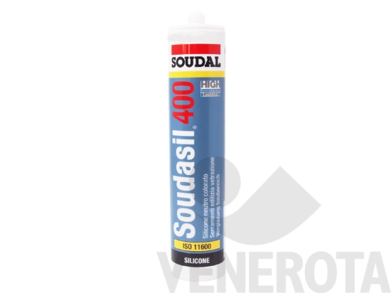 Immagine di Silicone neutro Soudasil 400 per serramenti CE - 310 ml Soudal