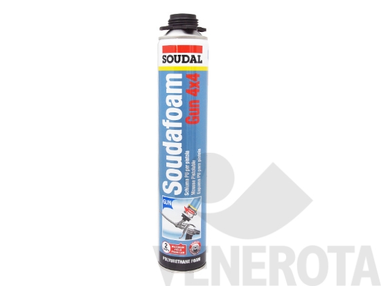 Immagine di Schiuma poliuretanica Soudafoam Gun 4x4 per pistola - 750 ml Soudal