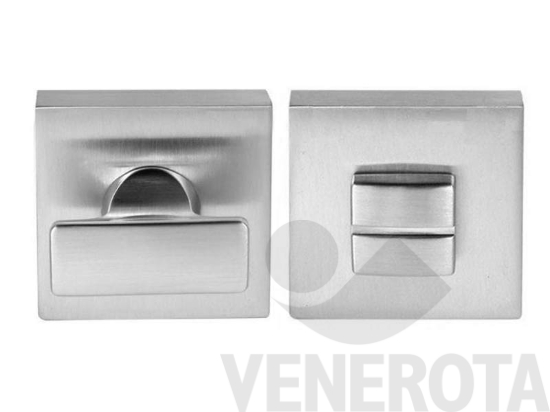 Immagine di Coppia bocchette quadre con nottolino per porte WC MM29 BZG 52x52 mm - quadro 6 mm Colombo Design