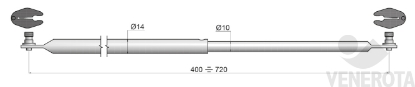 Immagine di Asta diametro 14 regolabile da 420 a 720 mm per deviatore da saldare Securemme