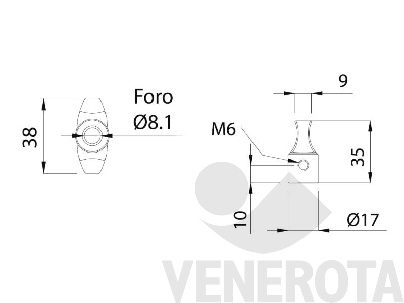 Immagine di Pomolino per cilindro Reguitti