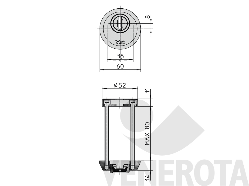 Immagine di Spranga universale meccanica l=2600 e accessori Viro