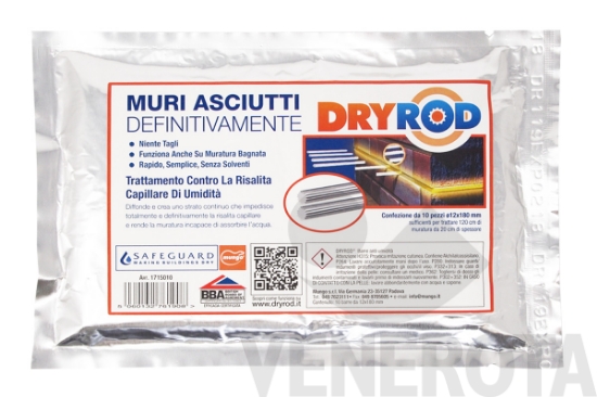 Immagine di Sistema anti umidità di risalita in barre 18 cm certificato Mungo Dryrod