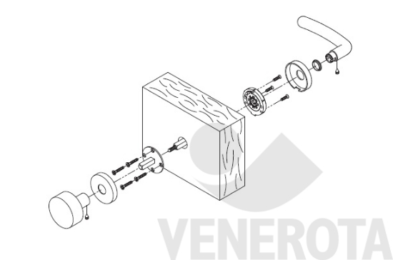 Immagine di Kit fissaggio pomolo e maniglia Valli