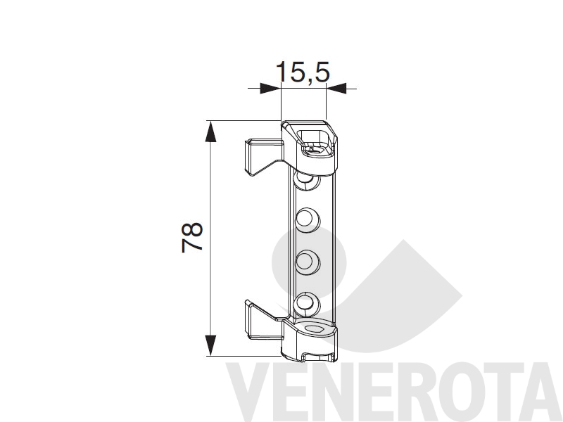 Immagine di Supporto forbice in appoggio 12/18 argento Maico 54694