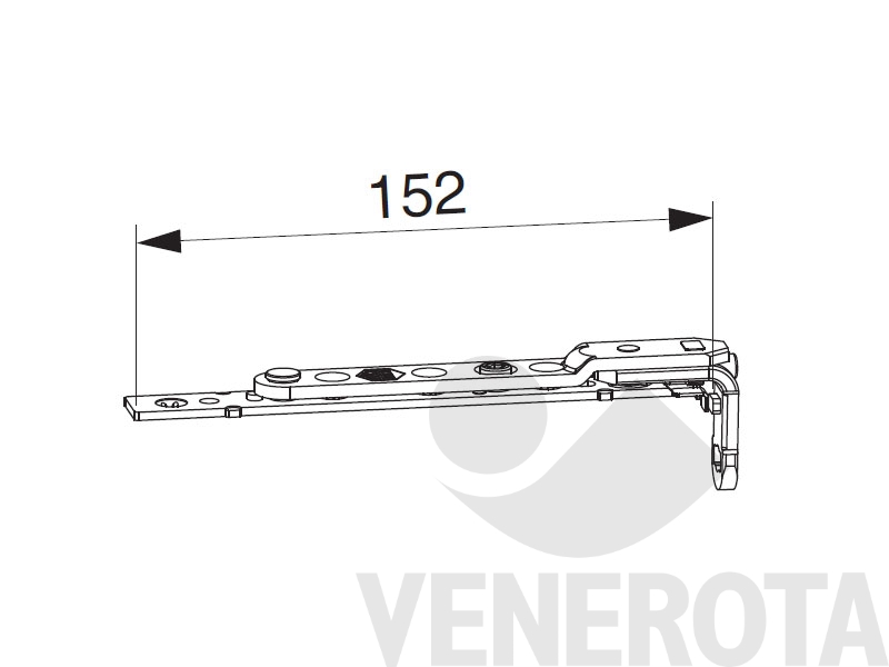 Immagine di Braccio cerniera A-B superiore legno DT argento Maico 52702