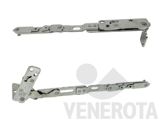 Immagine di Braccio cerniera A-B con supporto (V2) Multi Power PB 24 legno LBB 255-1.400 scost.13 argento Maico