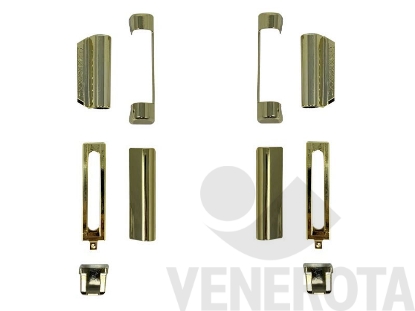 Immagine di Kit di copertura supporto cerniera e supporto forbice per ALU-legno e PVC per cava Gold-Look Maico
