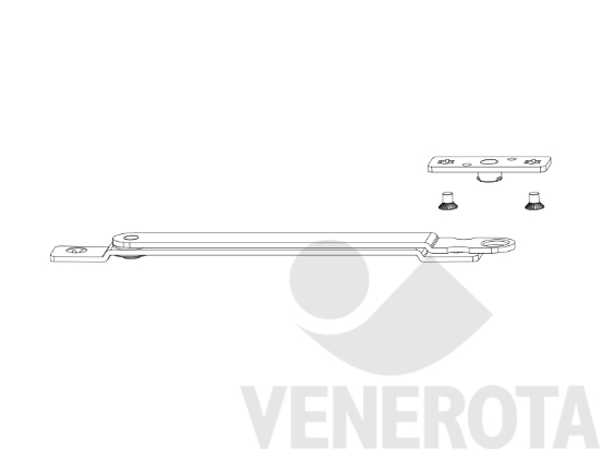 Immagine di Delimitatore d'apertura battuta liscia legno lunghezza 176 mm argento Maico 101517