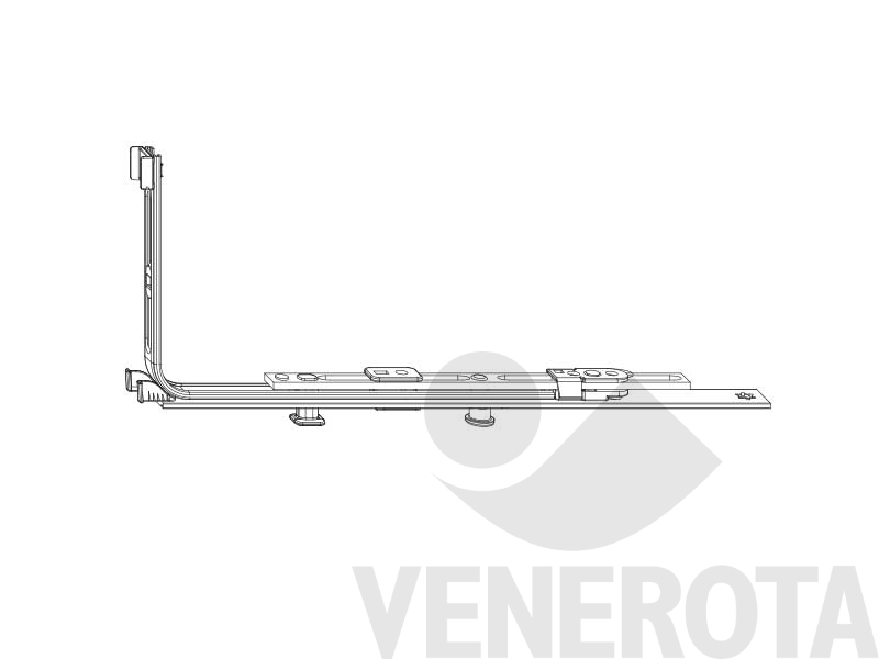 Immagine di Movimento angolare Multi Matic prolungabile orizzontalmente con 1 fungo LBB 320-1.800 argento Maico 222205