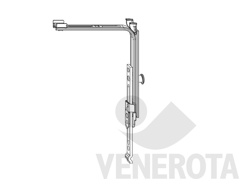 Immagine di Movimento angolare Multi Matic prolungabile verticalmente con 1 fungo HBB 750-2.800 argento Maico 222209