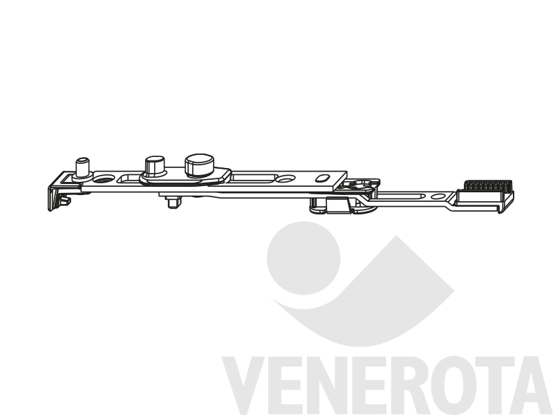 Immagine di Terminale inferiore per cremonese variabile MM con bilanciere per porta-finestra inferiore HBB 1751-2250 argen Maico 212688