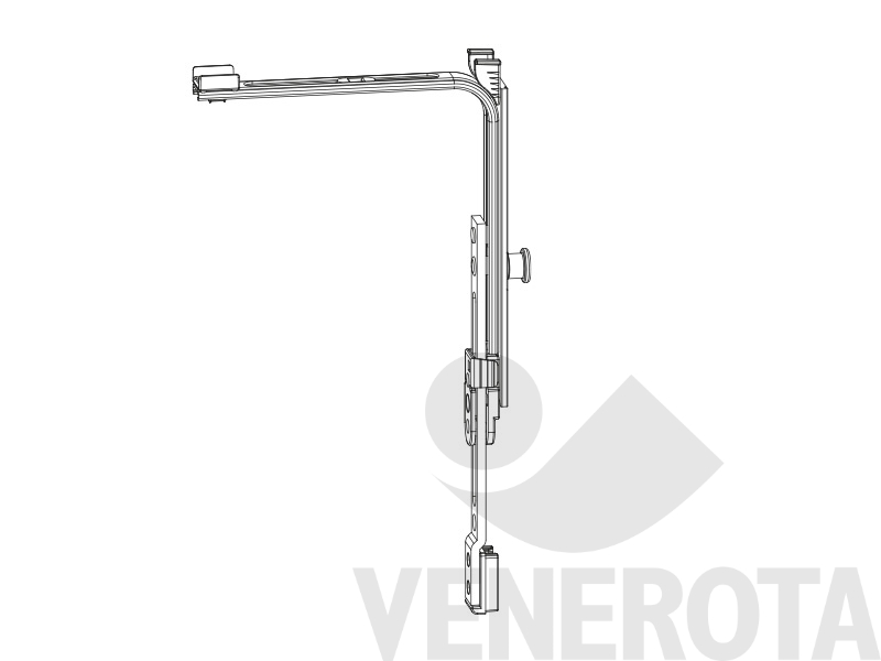 Immagine di Movimento angolare Multi Matic prolungabile verticalmente con scarpetta con 1 fungo HBB 750-2.800 argento Maico 210096