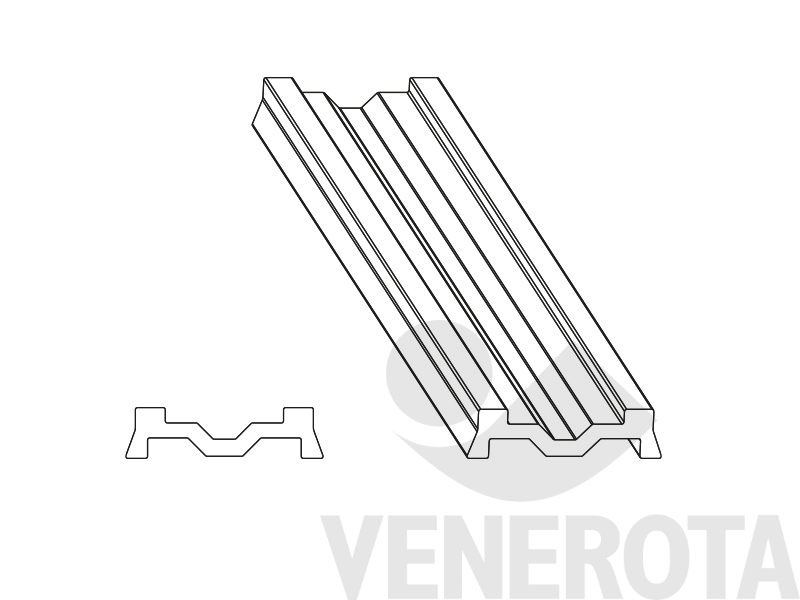 Immagine di Profilato su soglia HS vetroresina S=42 mm per battente fisso legno L=1.500mm argento Maico 454792