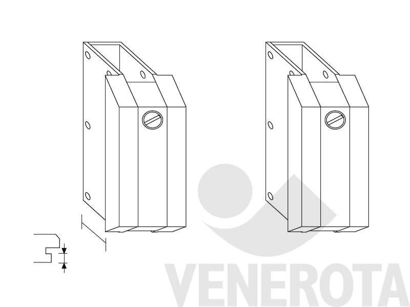 Immagine di Cerniera bilico orizzontale 300 kg 40 mm argento Maico U42660