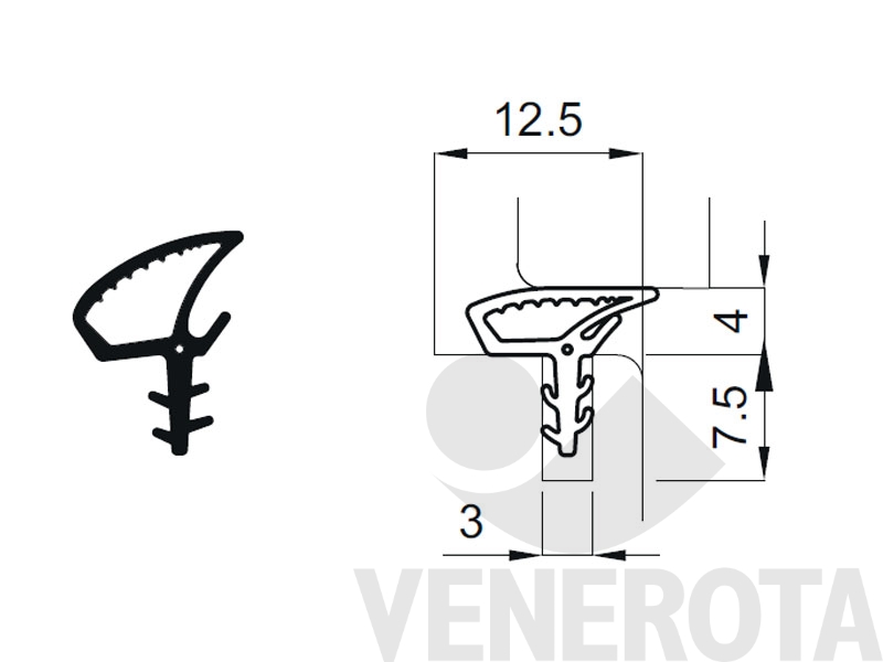 Immagine di Confezioni guarnizioni HS in silicone per anta ad L interna e esterna SC6001 Maico 476551