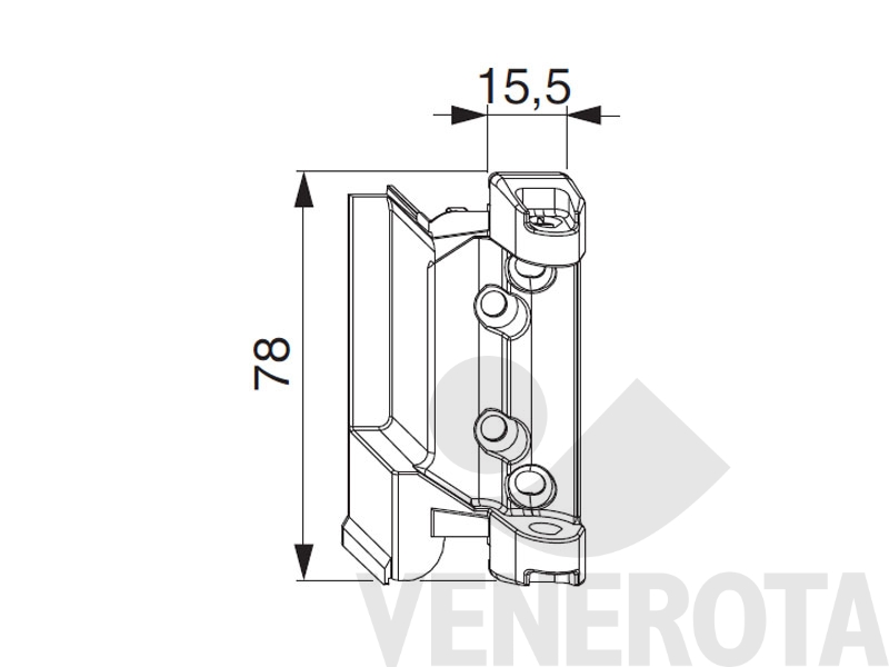 Immagine di Supporto forbice DT130 argento Maico