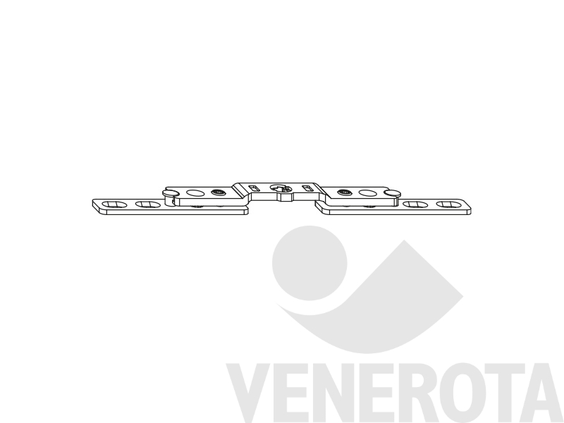 Immagine di Piastra cerniera ribalta / Braccio cerniera per anta battente finestre ad arco argento Maico