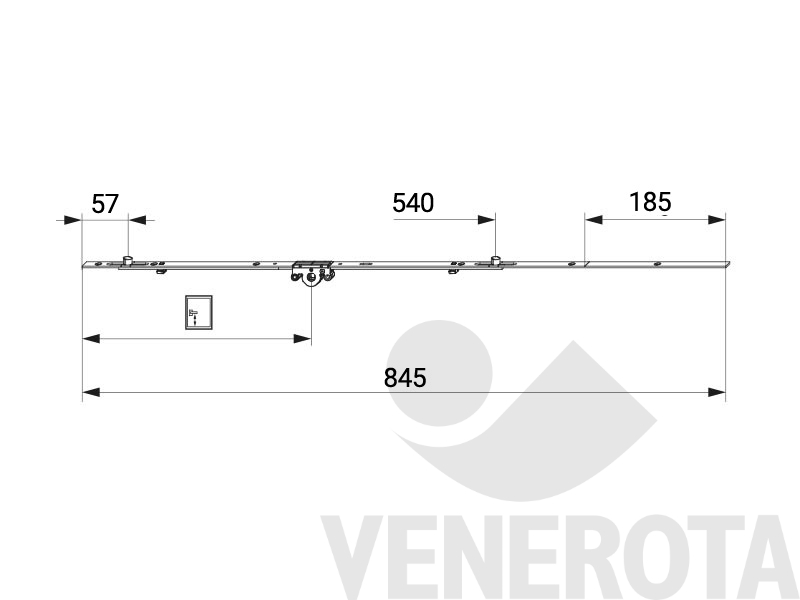 Immagine di Asta rulli fix Multi Matic argento Maico