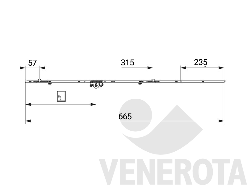 Immagine di Asta rulli fix Multi Matic argento Maico