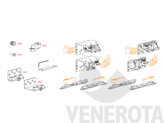 Immagine di Kit 2 ante biammortizzato Comfort K1052 Ternoscorrevoli