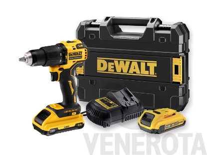 Immagine di Trapano avvitatore con percussione XR 18V DeWalt DCD709D2T-QW