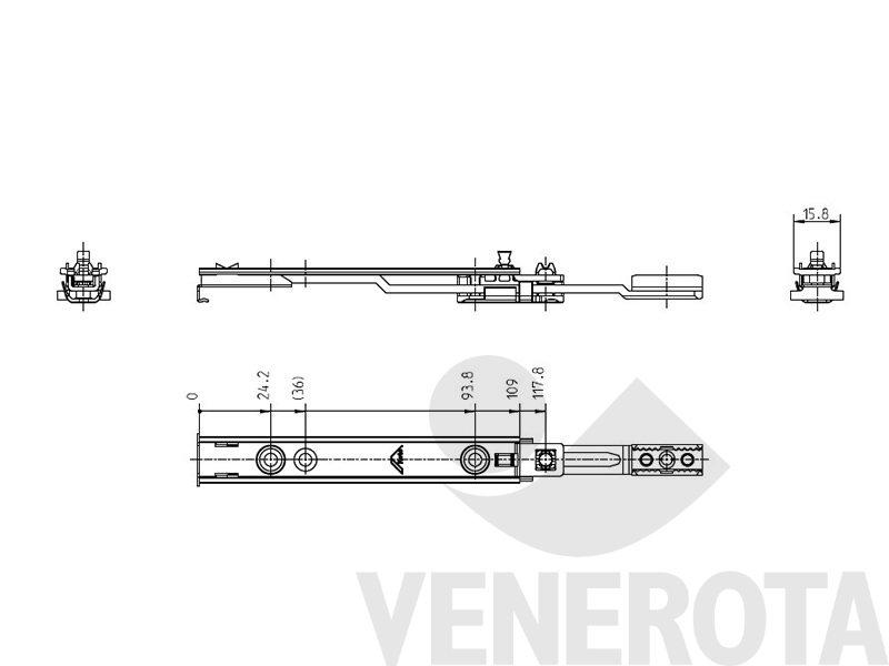 Immagine di Terminale di chiusura da 14 mm uscita asta L=110 mm Roto 349187