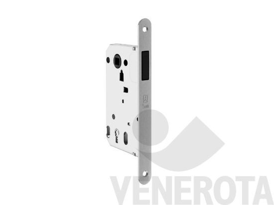 Immagine di Serratura patent B-Twin magnetica con chiave, bordo tondo, frontale 18 mm Bonaiti 350