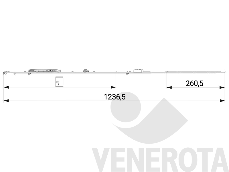 Immagine di Asta a leva Multi Matic per cava ferramenta fix 1340 per 1 fungo HM 400 argento Maico 217878