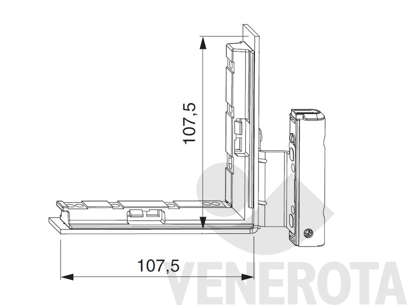 Immagine di Angolo cerniera DT130 12/18-13 Argento Maico