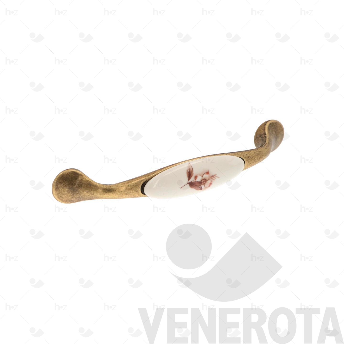 POMOLO PER MOBILI IN CERAMICA 'P04' Ã˜ Mm 31 - Avorio Decoro 02 | Leroy