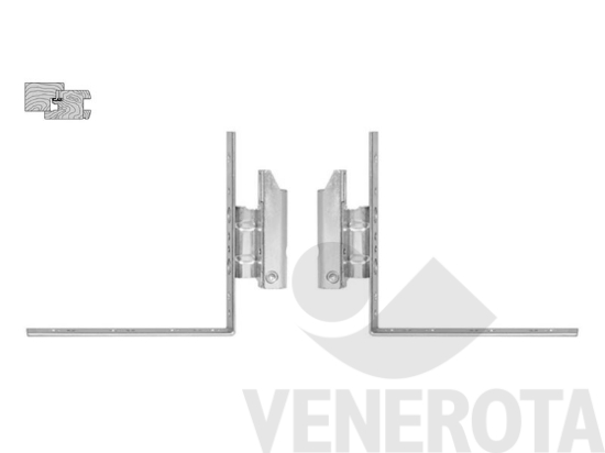 Immagine di Squadra angolare per traverso in alluminio senza spessore compensatore AGB
