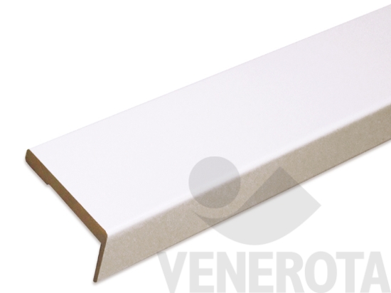 Immagine di Coprifilo laminatino bianco 85x10 mm con aletta maggiorata 40 mm Idoor