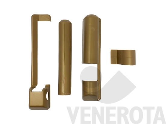 Immagine di Kit coperture cerniera angolare + supporto forbice legno bronzo Maico 10619