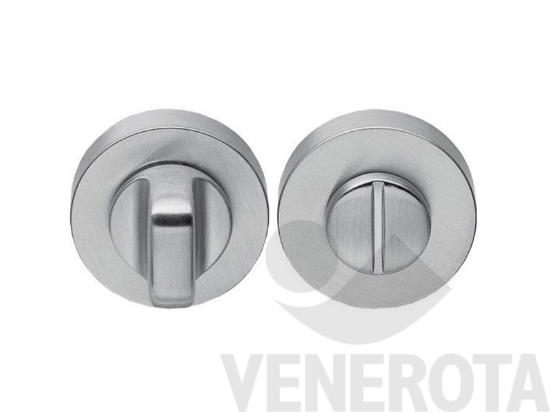 Immagine di Coppia bocchette tonde con nottolino per porte WC CD49 BZG G diametro 50 mm - quadro 6 mm Colombo Design