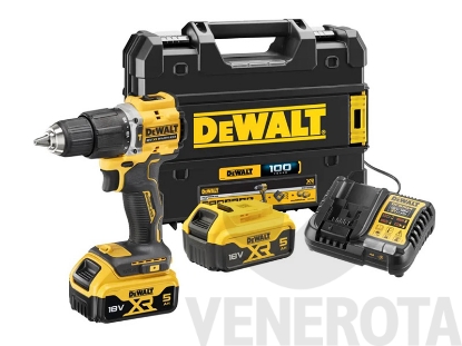 Immagine di Trapano avvitatore con percussione XR 18V 100 anni DeWalt DCD100YP2T-QW 