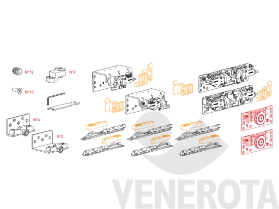 Immagine di Kit 3 ante biammortizzato Comfort K1052 Ternoscorrevoli