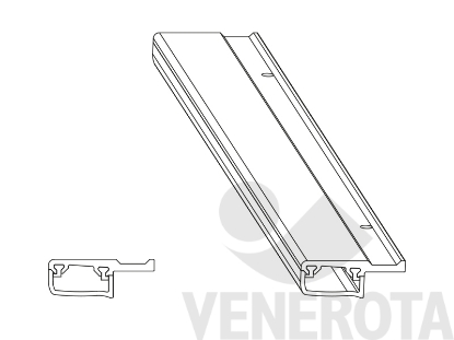 Immagine di profilo in pvc per traverso superiore ridotto L=3500 Maico