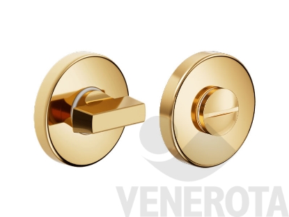 Immagine di Coppia bocchette tonde Joy per porte WC con nottolino - diametro 50 mm DND