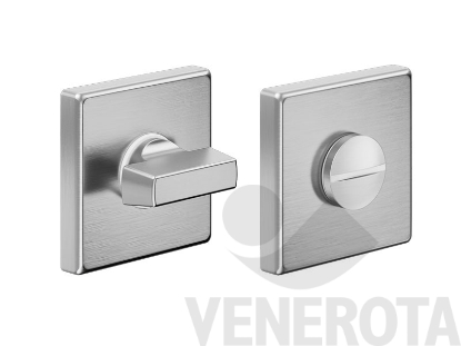 Immagine di Coppia bocchette quadre Joy per porte WC con nottolino - larghezza 50 mm DND