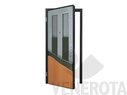 Immagine di Porta blindata doppio cilindro con telaio nero Steel CY Alias