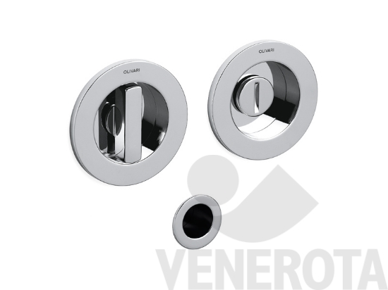 Immagine di Kit Dante tondo con nottolino per porta scorrevole Olivari